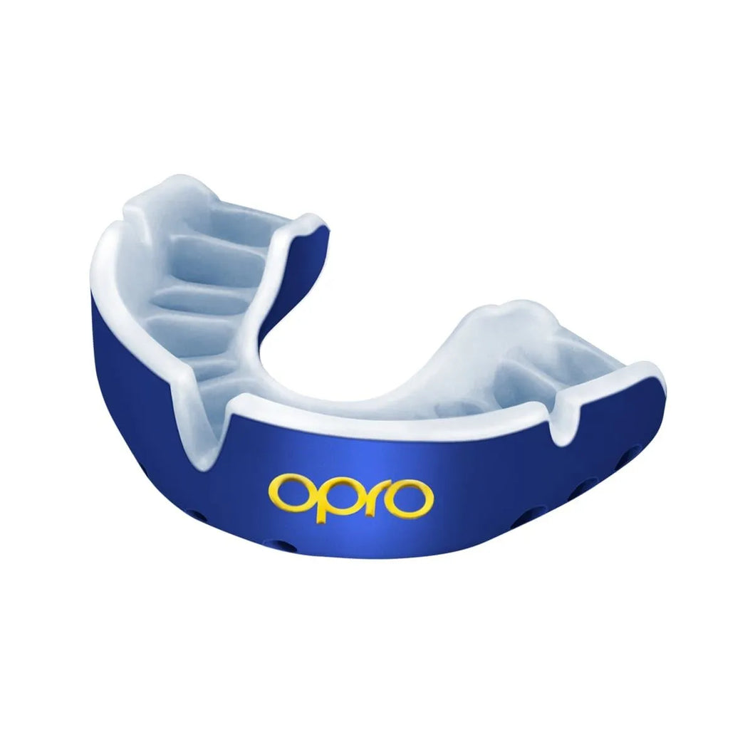 OPRO ADULT G5 GOLD MOUTH GUARD - BLUE/PEARL