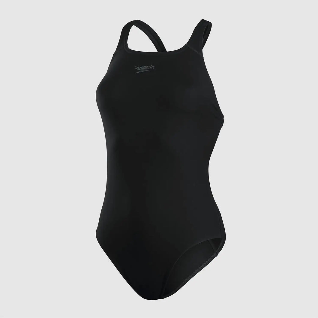 SPEEDO WOMENS ECO ENDURANCE+ MEDALIST SWIMSUIT BLACK