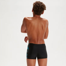 Load image into Gallery viewer, SPEEDO BOYS HYPERBOOM AQUASHORT BLACK/BLUE
