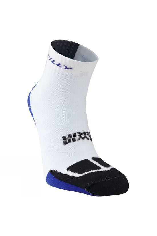 RONHILL MENS HILLY TWIN SKIN SOCK - WHITE/BLUE/BLACK