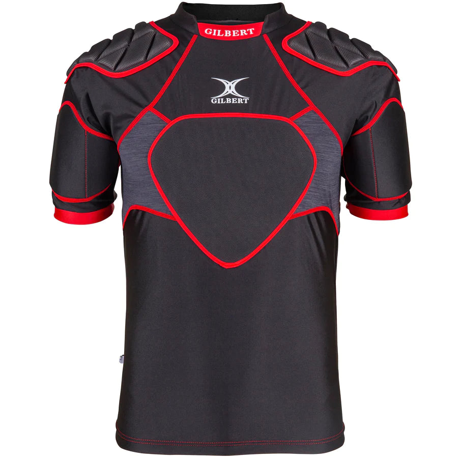 GIBERT XP300 RUGBY BODY ARMOUR PRO TOP - BLACK/RED