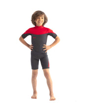 Load image into Gallery viewer, JOBE KIDS BOSTON SHORTY WETSUIT - BLUE OR RED
