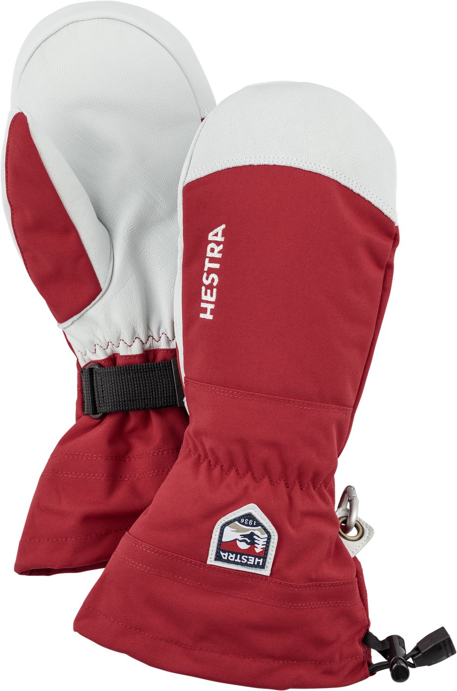 HESTRA MENS ARMY LEATHER SKI MITT - RED