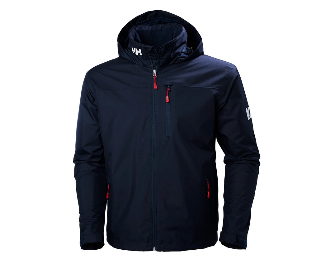 HELLY HANSEN MENS CREW HOODED MIDLAYER JACKET NAVY