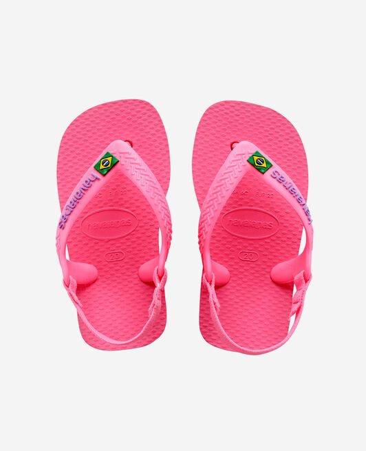 HAVAIANAS TODDLER BRASIL LOGO FLIP FLOPS CRYSTAL ROSE