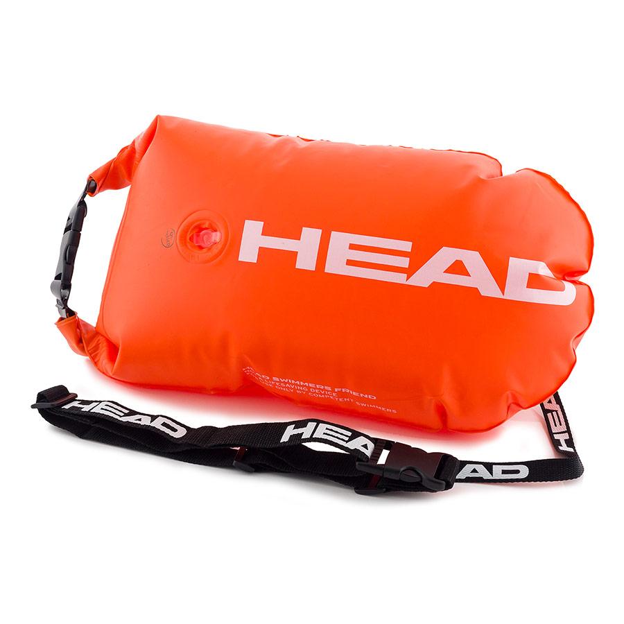 HEAD SAFETY BUOY - ORANGE - WITH EXTRA DRY-BAG
