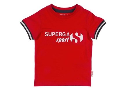 SUPERGA BOYS T-SHIRT RED/WHITE