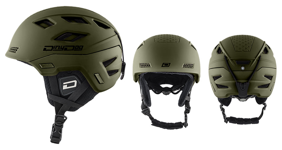 DIRTY DOG SENIOR ZODIAK SKI HELMET-  MATT KHAKI (46302)
