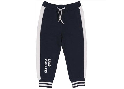 SUPERGA BOYS KNITTED TROUSERS NAVY/WHITE