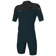 Load image into Gallery viewer, ONEILL MENS HAMMER 2MM CHEST ZIP SHORTY WETSUIT SLATE/BLACK
