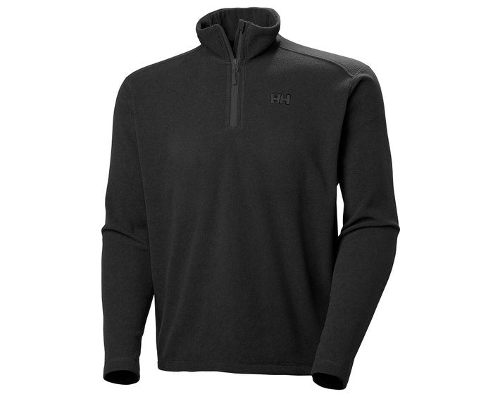 HELLY HANSEN MEN'S SNOW SKI DAYBREAKER HALF ZIP PULLOVER FLEECE BLACK