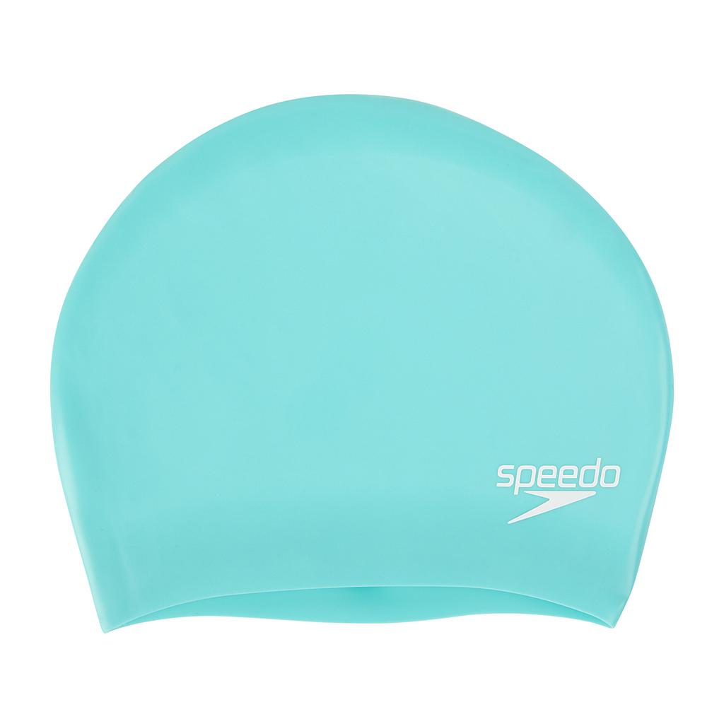 SPEEDO LONG HAIR SILICONE SWIM CAP GREEN