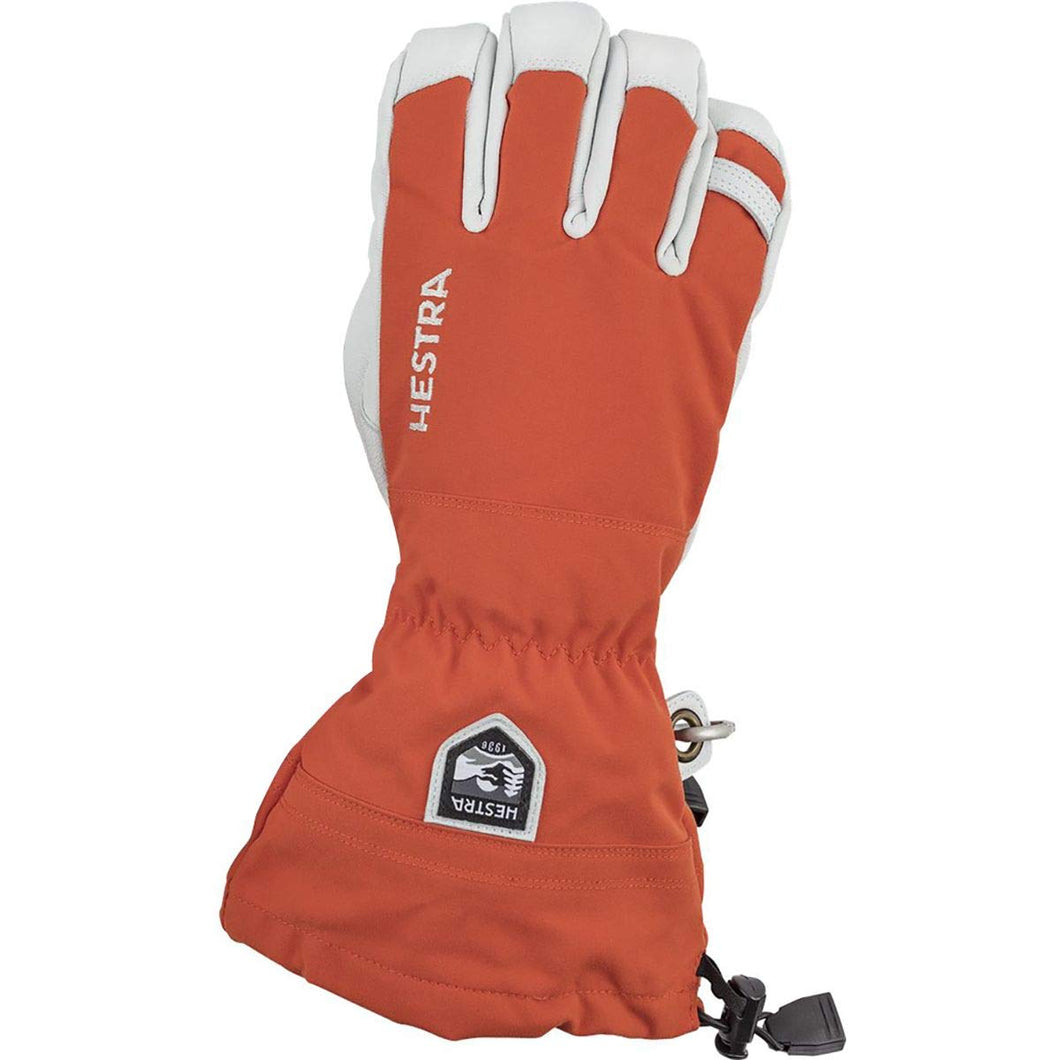 HESTRA MENS ARMY LEATHER SKI GLOVE ORANGE
