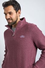 Load image into Gallery viewer, WEIRD FISH MENS STERN 1/4 ZIP MACARONI - CRUSHED BERRY
