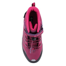 Load image into Gallery viewer, HI-TEC JUNIOR GIRLS BLACKOUT MID WALKING BOOTS - DARK ROSE/FUCHSIA
