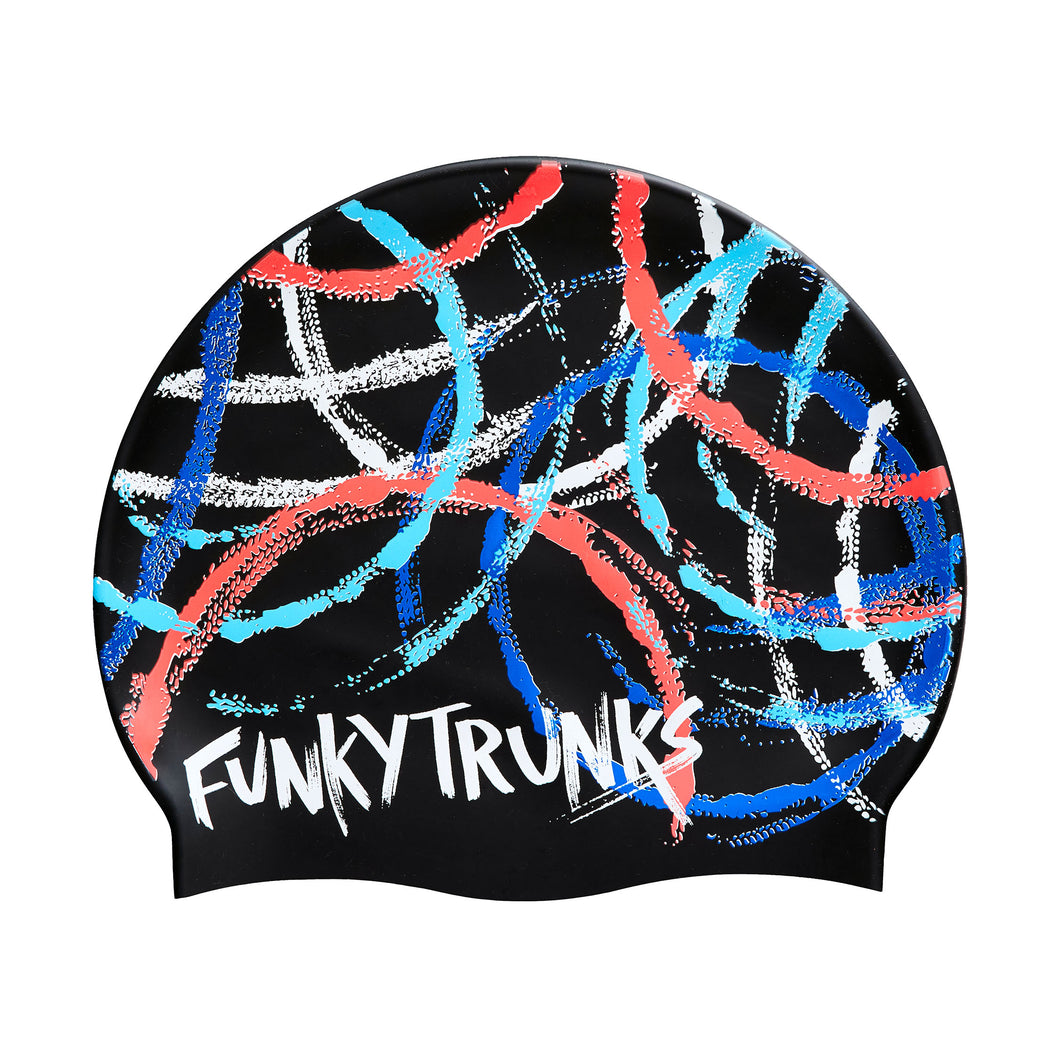 FUNKY TRUNKS SILICONE SWIM CAP - SPIN DOCTOR