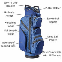 Load image into Gallery viewer, SURPRISE SHOP WOMENS  GOLF CART BAG - NAVY SNAKE
