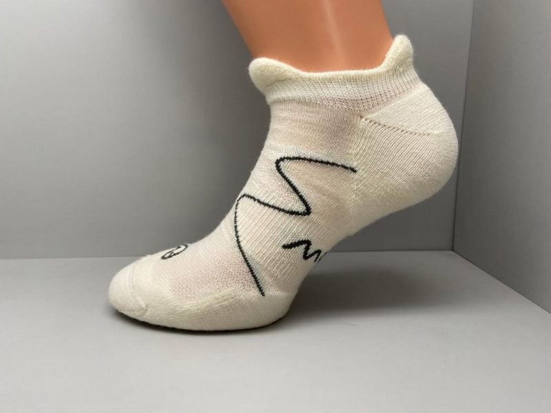 MOGGANS MERINO NO SHOW SOCK - WHITE