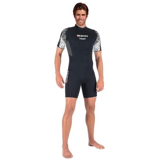 MARES MENS DIVING REEF SHORTY 2.5M - BLACK/WHITE