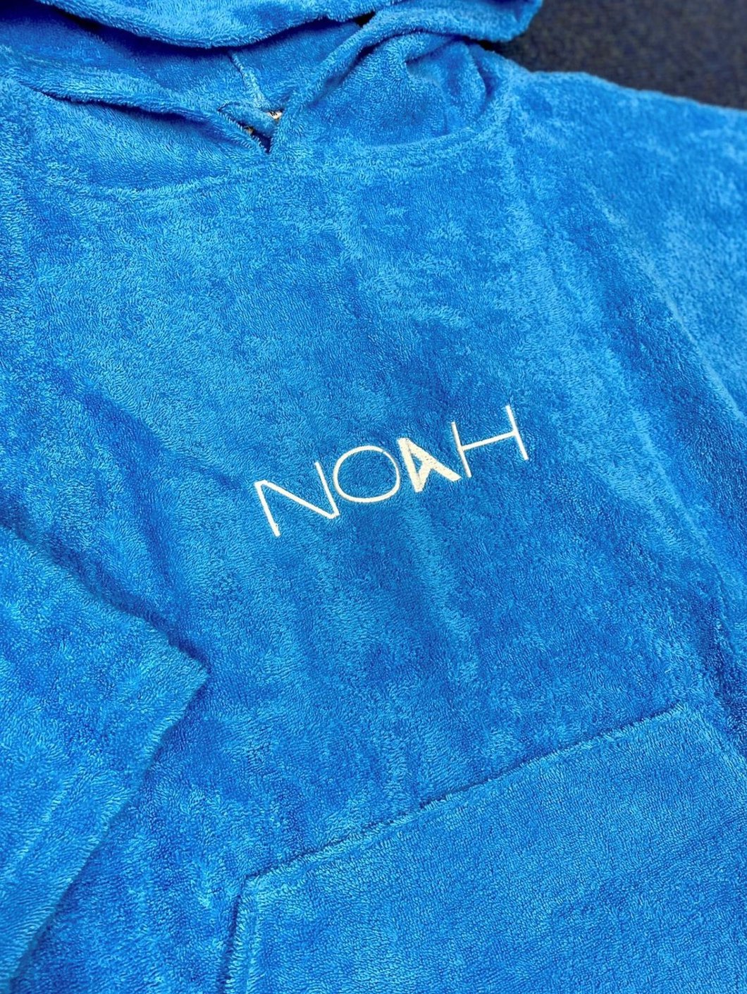 NOAH KIDS PONCHO TOWEL ROBE BLUE XS