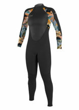 Load image into Gallery viewer, ONEILL WOMENS EPIC 3/2 FULL WETSUIT-BLACK/DEMIFLORAL
