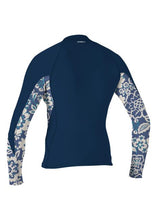 Load image into Gallery viewer, ONEILL WOMENS BAHIA 1.5MM ZIP WETSUIT JACKET-NAVY/CHRISTINA FLORAL
