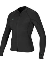 Load image into Gallery viewer, ONEILL WOMENS REACTOR 1.5MM ZIP WETSUIT JACKET-BLACK
