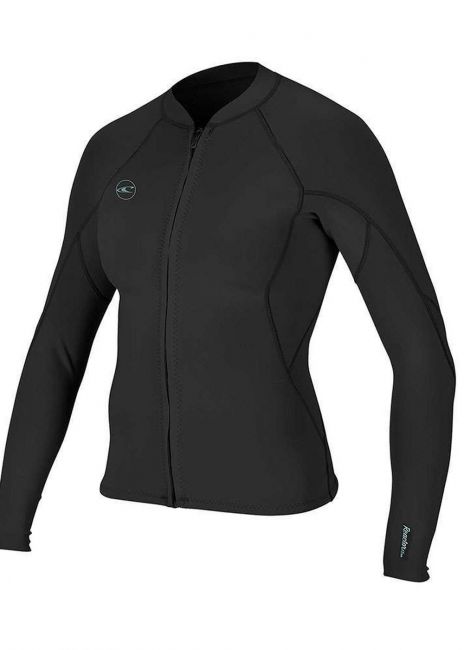 ONEILL WOMENS REACTOR 1.5MM ZIP WETSUIT JACKET-BLACK