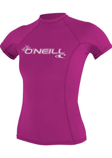 ONEILL WOMENS RASH GUARD-FOX PINK