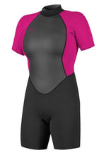 Load image into Gallery viewer, ONEILL WOMENS REACTOR 2MM SHORT WETSUIT/ASSORTED COLOURS
