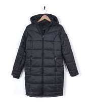 Load image into Gallery viewer, SALTROCK LADIES LONG PUFFER PANAMA JACKET BLACK
