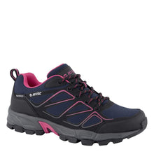 Load image into Gallery viewer, HI-TEC WOMENS RIPPER LOW WALKING BOOTS - NAVY/BLACK/MAGENTA
