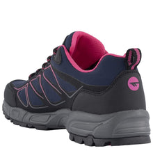 Load image into Gallery viewer, HI-TEC WOMENS RIPPER LOW WALKING BOOTS - NAVY/BLACK/MAGENTA
