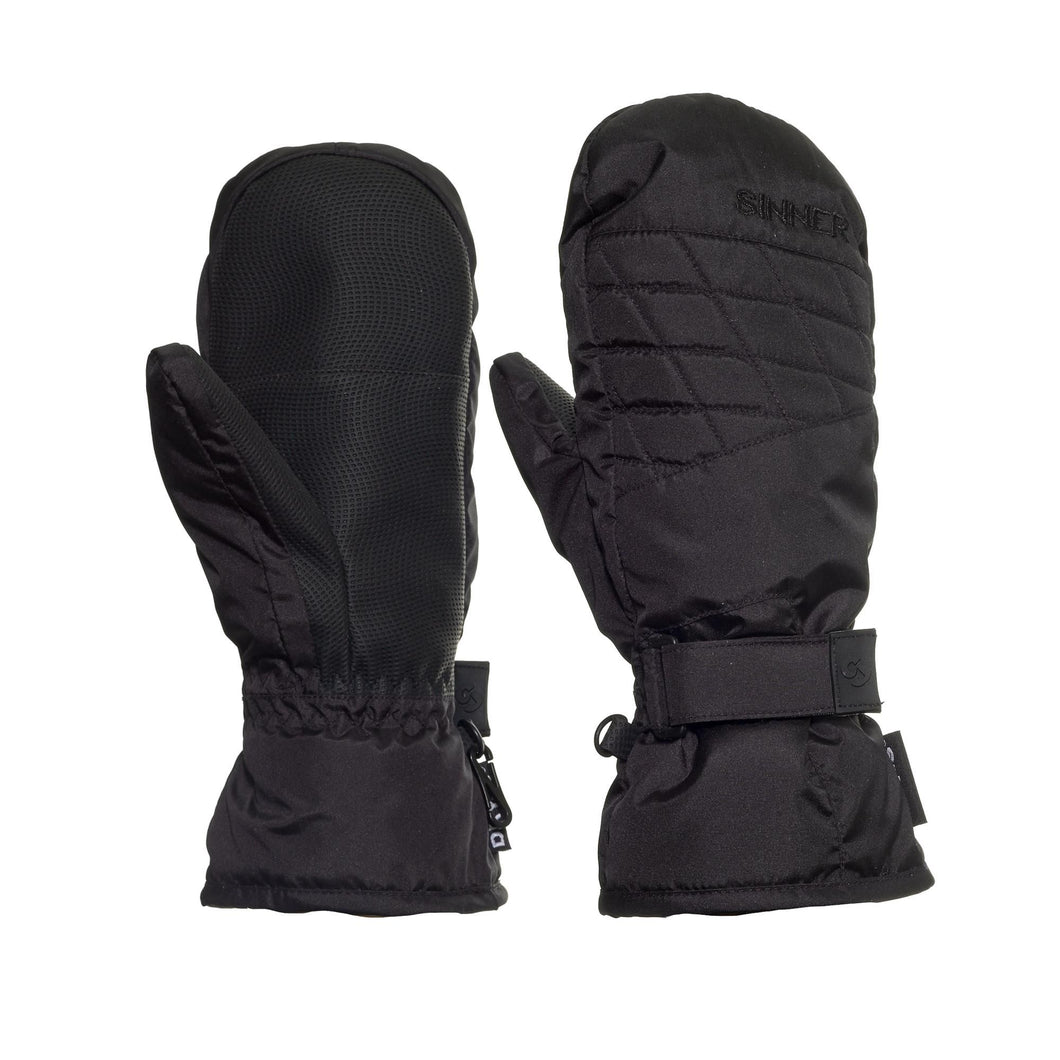 SINNER WOMENS WILDECAT MITTEN BLACK