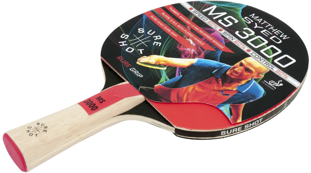 RANSOME SURESHOT MATTHEW SYED 3000 TABLE TENNIS BAT