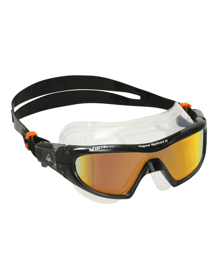 AQUASPHERE VISTA PRO GOGGLES BLACK MIRRORED LENS