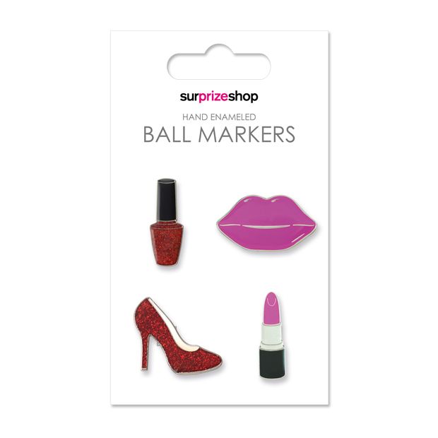 SURPRIZESHOP GOLF GIRLY GLAM BALL MARKERS X4