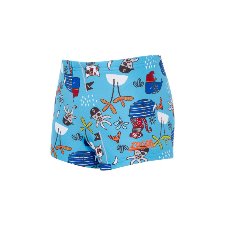 ZOGGS BOYS HIP RACER JAMMER PIRATE PRINT