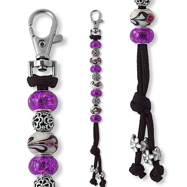 BEADED GOLF SCORE COUNTER PURPLE CRYSTAL