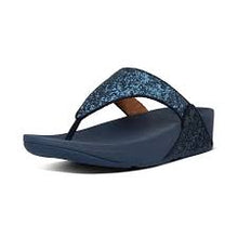 Load image into Gallery viewer, FITFLOP WOMENS LULU GLITTER TOE - NAVY
