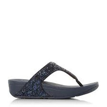 Load image into Gallery viewer, FITFLOP WOMENS LULU GLITTER TOE - NAVY
