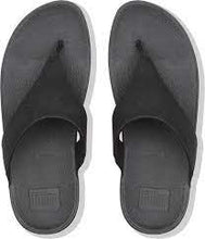 Load image into Gallery viewer, FITFLOP WOMENS LULU SHIMMER TOE - BLACK
