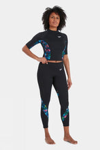 Load image into Gallery viewer, SPEEDO WOMENS PRINT  LEGGINGS BLACK/PINK
