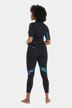 Load image into Gallery viewer, SPEEDO WOMENS PRINT  LEGGINGS BLACK/PINK
