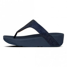 Load image into Gallery viewer, FITFLOP WOMENS LOTTIE SHIM CRYST THONG - MIDNIGHT NAVY
