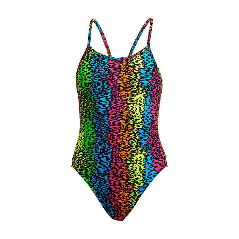 FUNKITA GIRLS SUNSET WEST SINGLE STRAP ONE PIECE SWIMSUIT