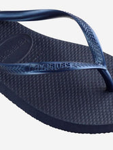 Load image into Gallery viewer, HAVAIANAS WOMENS SLIM NAVY BLUE FLIP FLOPS
