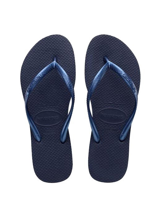 HAVAIANAS WOMENS SLIM NAVY BLUE FLIP FLOPS