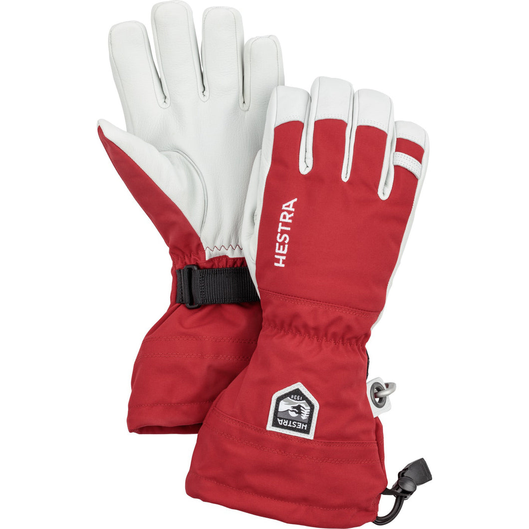 HESTRA MENS ARMY LEATHER SKI GLOVE - RED