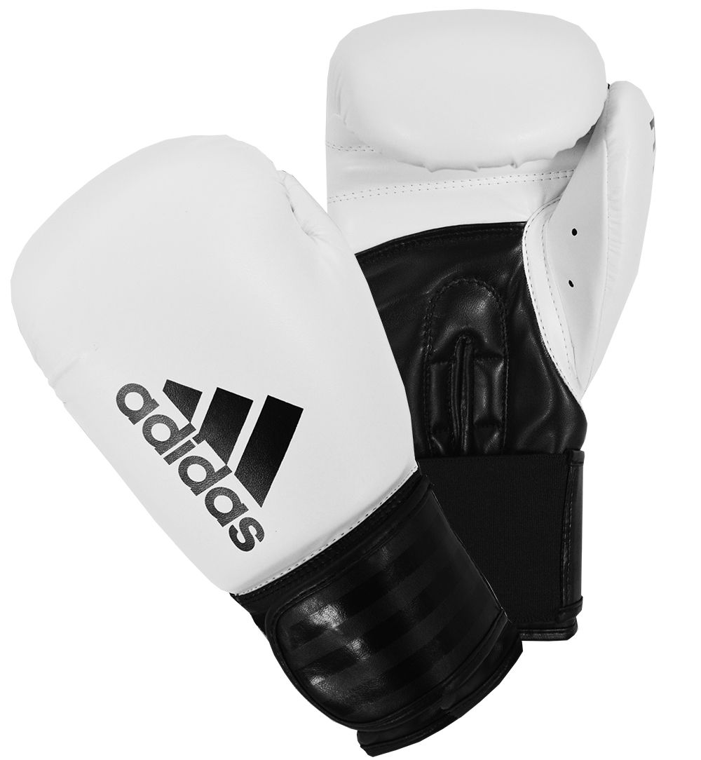 ADIDAS HYBRID 100 BOXING GLOVES WHITE / BLACK